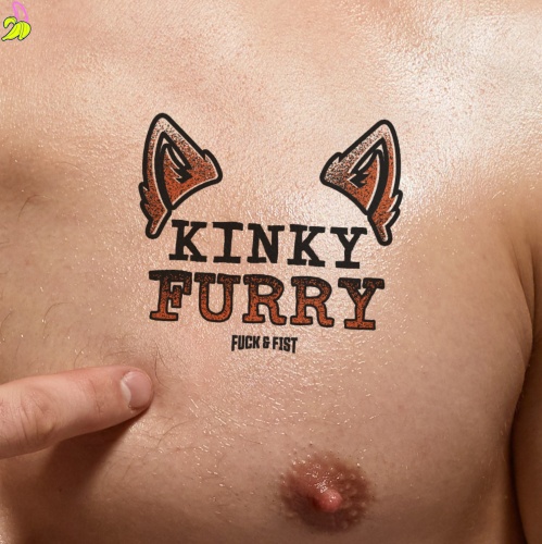 Fck&Fst Piss on MeKinky Furry - Tatuaż Tymczasowy 8,5 × 7 cm