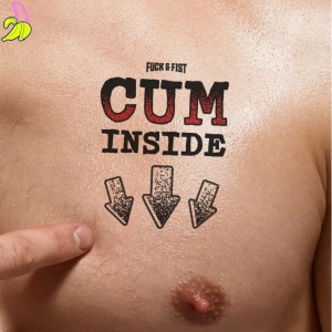 Fck & Fst Cum Inside – Tatuaż Tymczasowy CUM INSIDE 8,5 × 7 cm