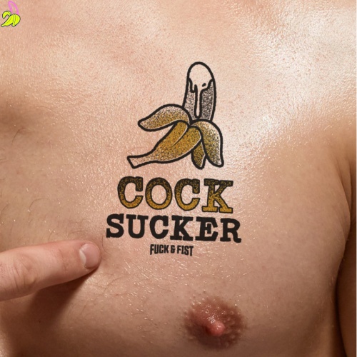 Fck & Fst Cock Sucker – Tatuaż Cock Sucker 9 × 6,5 cm