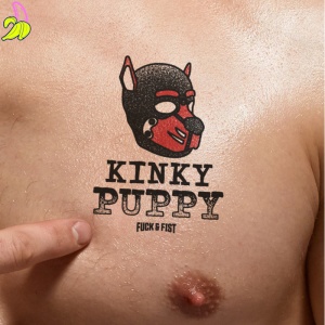 Fck & Fst Kinky Puppy – Tatuaż Kinky Puppy Play 9 × 6,5 cm