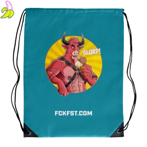 Fuck & Fist Ice Cream Backpack – Turkusowy Plecak Worek Fetish 42,5 × 32,5 cm