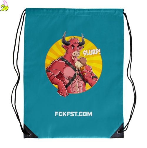 Fuck & Fist Ice Cream Backpack – Turkusowy Plecak Worek Fetish 42,5 × 32,5 cm