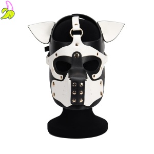 Kinky Puppy Dog Mask Ixo poliuretanowa maska psa biała